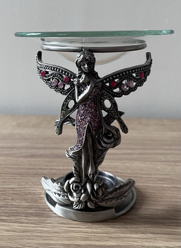 Vintage pewter fairy oil - vintage,