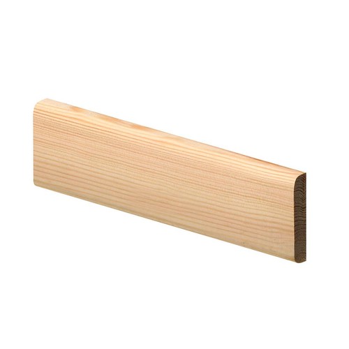 Pine rounded skirting board - rounded,