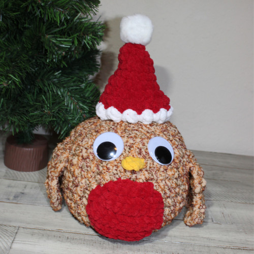 Handmade christmas robin plush - handmade,