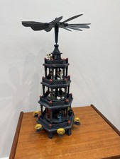 Vintage German Christmas Pyramid Carousel 4-Tier Nativity Restoration Project