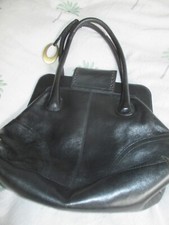 John Rocha Debenhams black leather  bag handbag