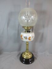 ANTIQUE DUPLEX OIL LAMP CHIMNEY AND MOULDED GLASS SHADE SHEPARDS HUT FARMHOUSE