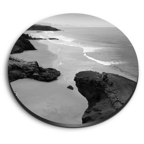 Round mdf magnets - bw,