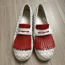 La Perla Giuseppe Zanotti Loafers Shoes White Red 7 41 8 Men’s Leather