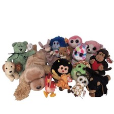 16 TY Beanie Baby Plushies Rare Joblot Bundle Buddy Monstaz Boos Teenie 2000 