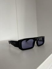 PRADA MENS SUNGLASSES BLACK BLUE GLASSES  