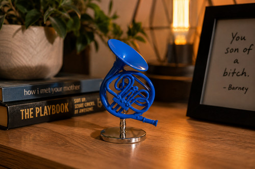 Blue french horn replica - blue,