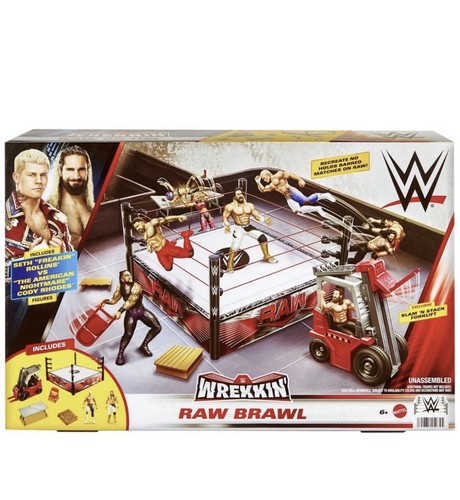 Wwe playset wrekkin raw brawl - wwe,