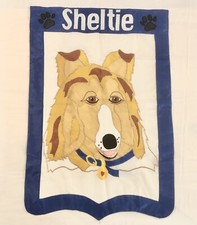 Sheltie Outdoor Flag Evergreen