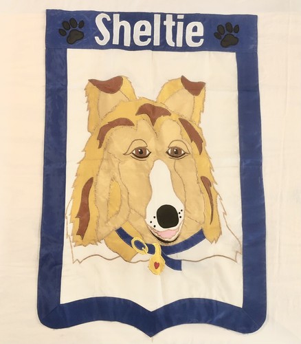 Sheltie outdoor flag evergreen - flag,