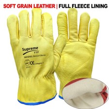 Yellow Leather Gloves HGV