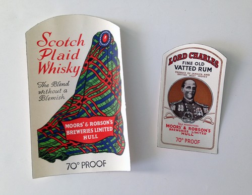 Vintage unused whisky and rum