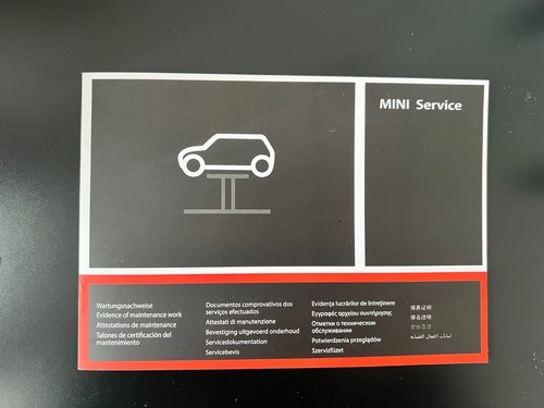 Mini service book stamped - service,