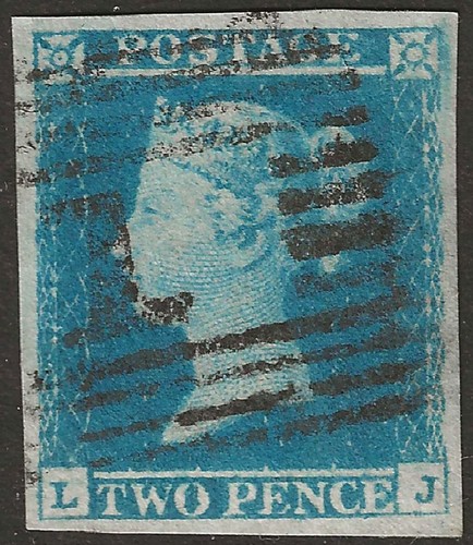 1849 two penny blue - penny,