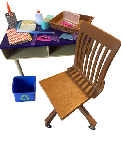 Plastic dollhouse desk - desk, &