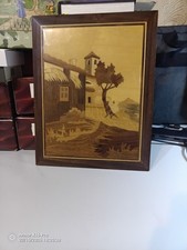 Vintage Alpine Marquetry Wood