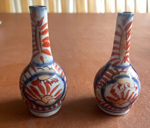 Pair 19th century miniature - 19th,