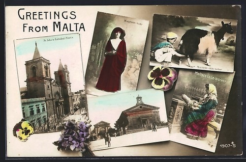 Postcard malta john - st, john's