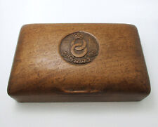 Antique Anglo Indian Wooden Teak Cigarette Trinket Case Box 15th Punjab Regiment