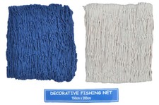 Decorative Nautical Fishing Net Beach Scene  Netting New - 150 cm x 200 cm