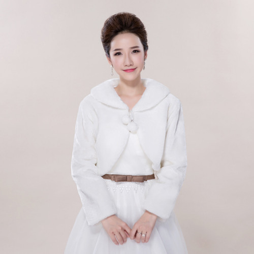 Women bridal faux - fur, shawl