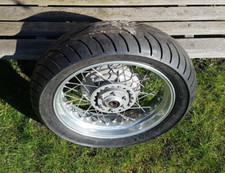 NEW custom made Moto Guzzi 17x4.25 alloy wire spoke rear wheel takes 160/60 tyre