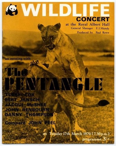 Pentangle 1970 programme - pentangle,