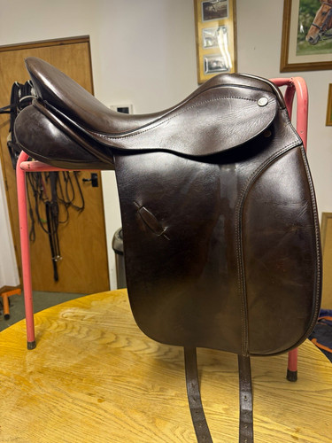Brown leather english dressage - brown,