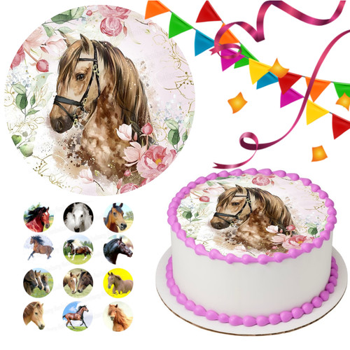 Horse pony cake - pony, topper