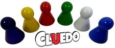 Cluedo Junior Waddingtons 1972 Genuine Tokens/Movers Full Set of Six Pieces