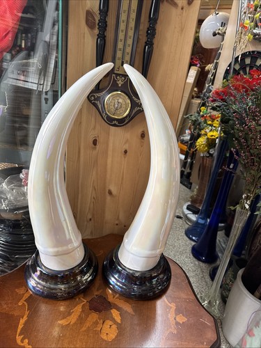 Pair decorative iridescent - of,