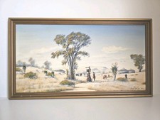 Oil on Board by Boy Molefe South African Artist - Landscape