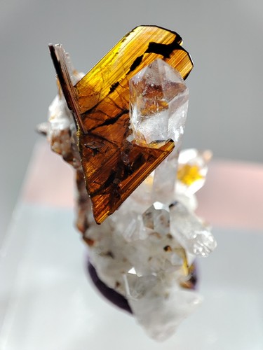 Natural red brookite - natural,