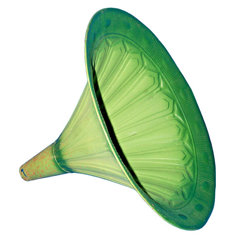 Antique gramophone horn - antique, green