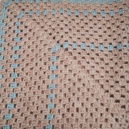 Vintage granny knit blanket - vintage,