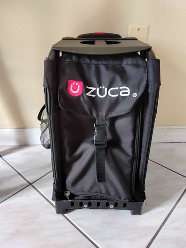 Zuca black rolling bag - black,