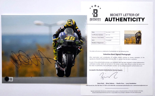 Valentino rossi signed 8x10 - valentino,