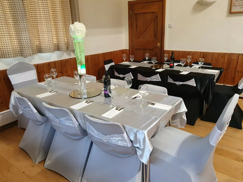 Used spandex wedding chair - used,