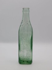 **OLD SODA/POP BOTTLE~3 SIDED~ANKLE DEEP~DAVID CITY NEBR.~7 OZ~GREEN~RARE