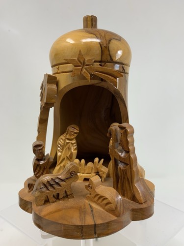 Olive wood nativity scene - wood,