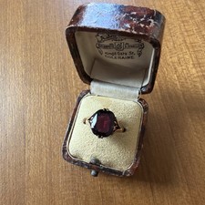 Antique 9ct rose gold garnet - ,