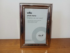 WILKO silver look photo frame 6 x 4