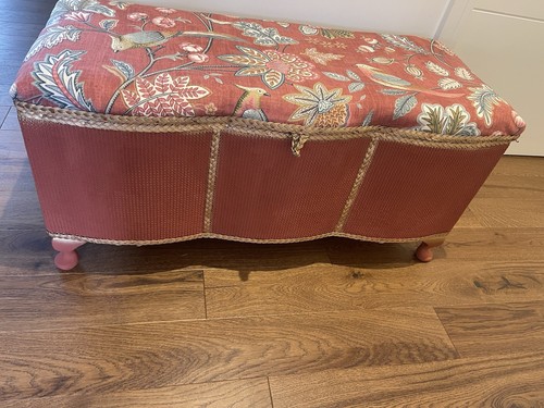 Mid century ottoman red - century,