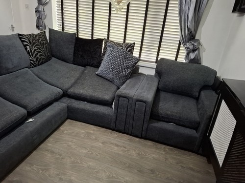 Grey black faux - grey/black, corner
