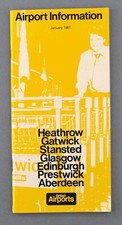 BAA BRITISH AIRPORTS AUTHORITY AIRPORT INFORMATION JANUARY 1981 VINTAGE BOOKLET
