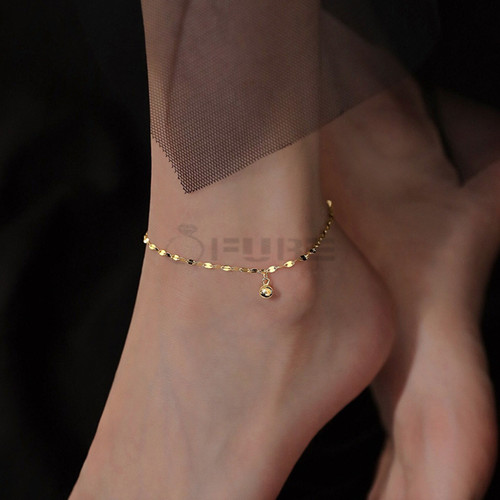 14ct gold ptd ankle - ankle, bracelet