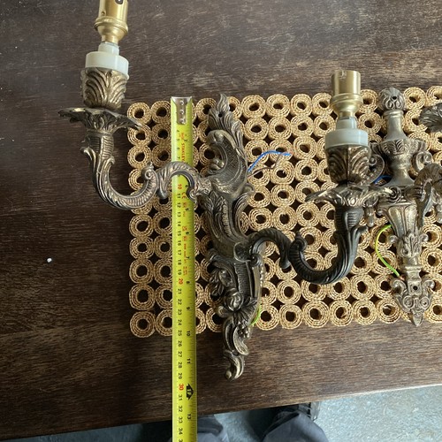Vintage wall light sconce - wall, gold