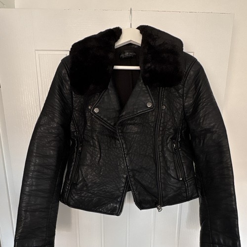 Topshop petite black faux - black,