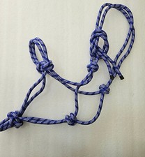 Rope Halter/Headcollar Natural Horsemanship/Parelli ONE SIZE- ROYAL BLUE/WHITE