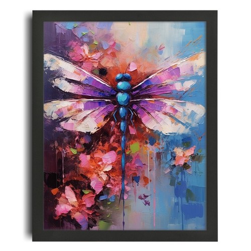 Purple dragonfly wall art - purple,